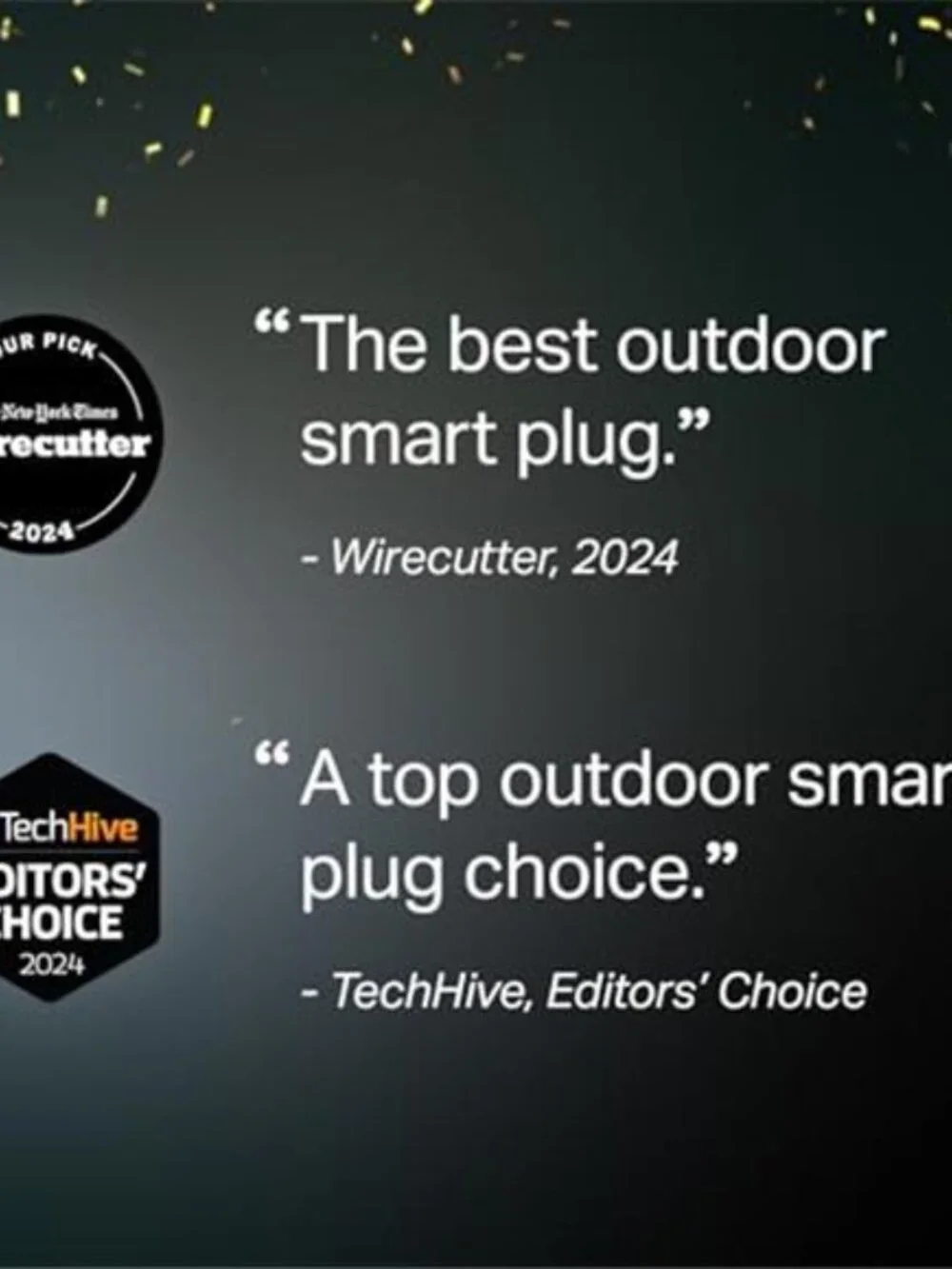 Outdoor Smart Plug,Smart Home Wi-Fi Outlet with 2Sockets,IP64 Weather Resistance